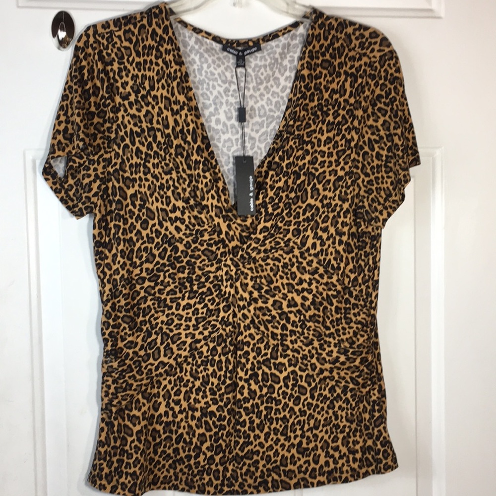 2 for $11 NWT Cable & Gauge Leopard skin XL top